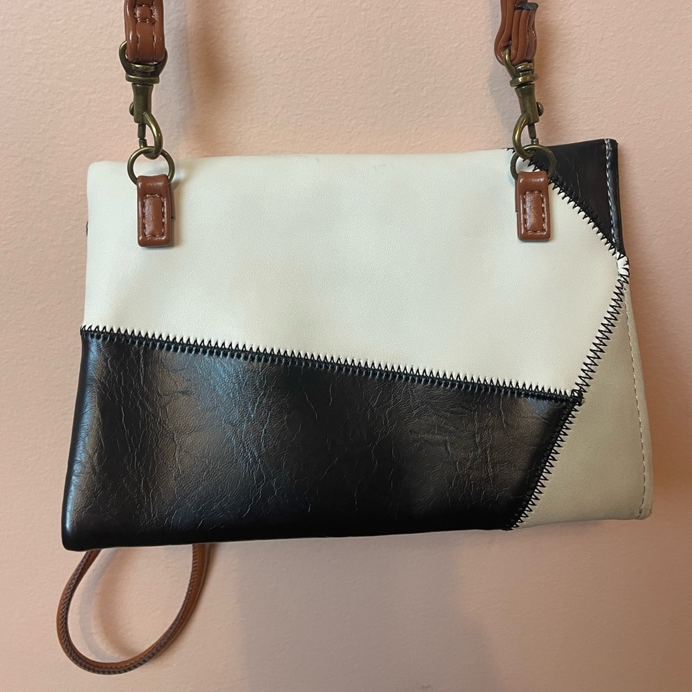 Universal Thread Tri-Color Patchwork Bag - image 6